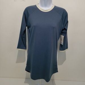 LuLaRoe Randy Womens Top Size XXS Solid Blue Cream